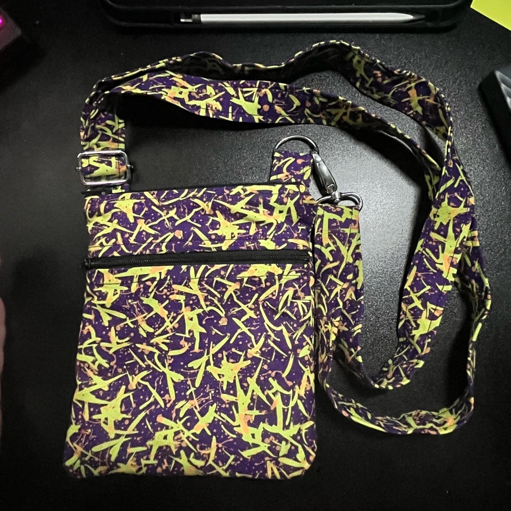 Abstract Pattern 3pocket mini Crossbody Bag